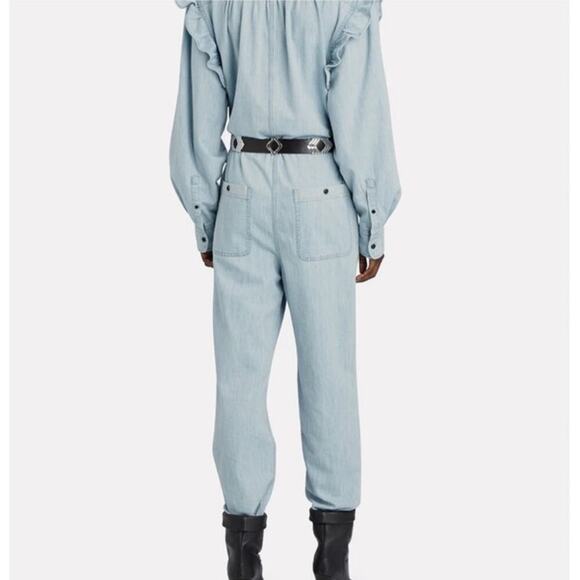 Isabel Marant Etoile Gayle Denim Jumpsuit Size 38 - Picture 4 of 8
